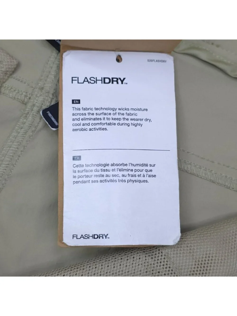 The North Face Sprag Slim Fit Beige Twill Pants With FlashDry Technology Size 38